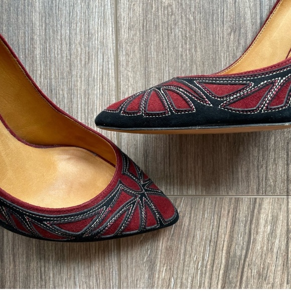 Isabel Marant Bordeaux Suede Embroidered Pumps | 39 - Picture 2 of 11